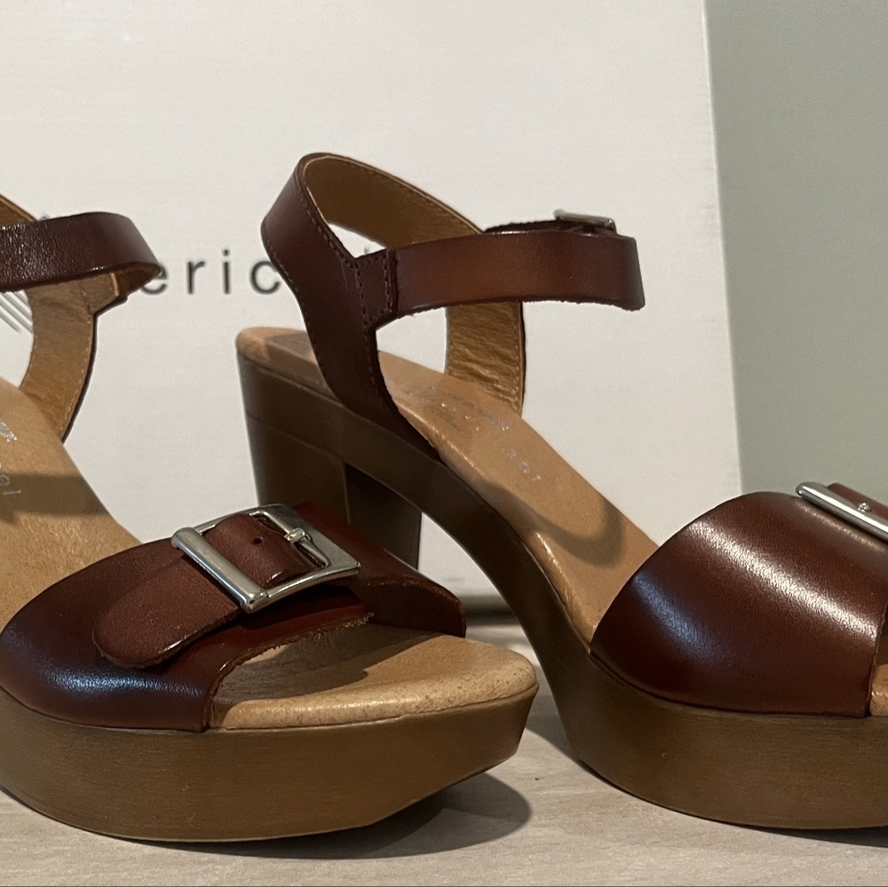 Eric Michael Jasmine Platform Heels in Brown Leather. Size EU 36. New In…‎ - Picture 2 of 14